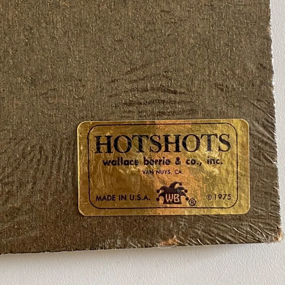 Vintage 1975 Wallace Berrie Hotshots Wood Wall Hanging Plaque The Morning After